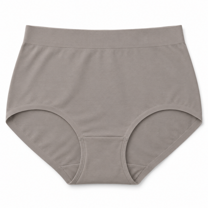 Youthrisewell Taupe High-Waist Seamless Comfort Briefs with Smooth Finish
