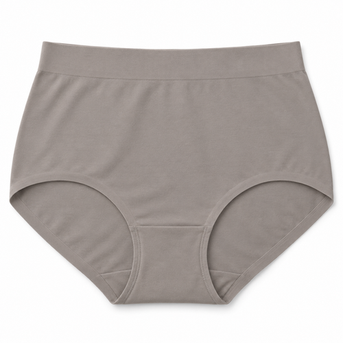 Youthrisewell Taupe High-Waist Seamless Comfort Briefs with Smooth Finish