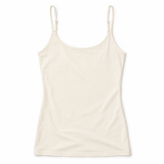 Youthrisewell Cream Soft Lounge Cami Top with Adjustable Straps