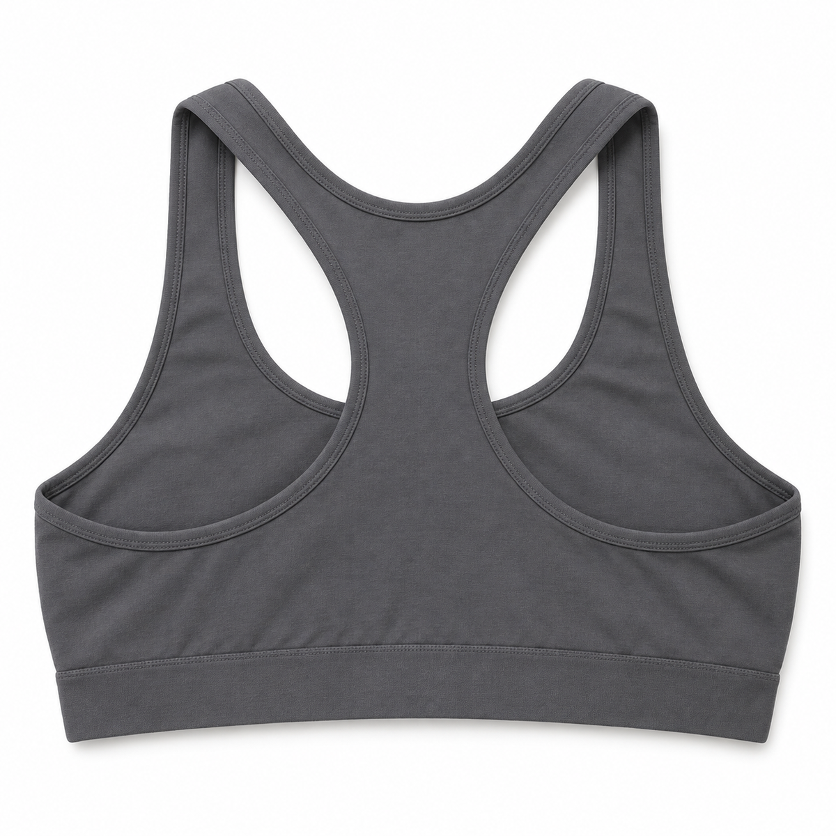 Youthrisewell Charcoal Racerback Comfort Bralette with Wide Underband