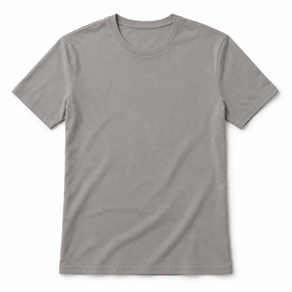 Youthrisewell Gray Soft Lounge Short Sleeve T-Shirt with Crew Neckline