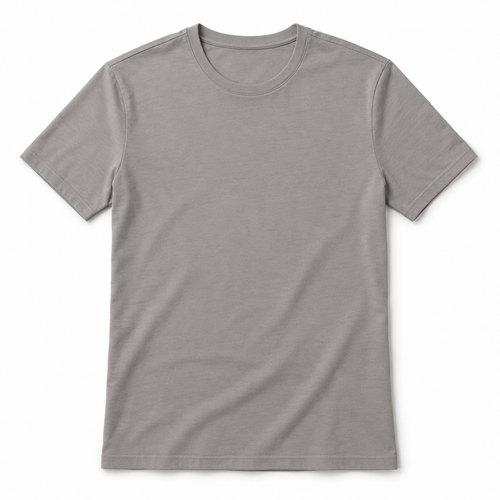 Youthrisewell Gray Soft Lounge Short Sleeve T-Shirt with Crew Neckline