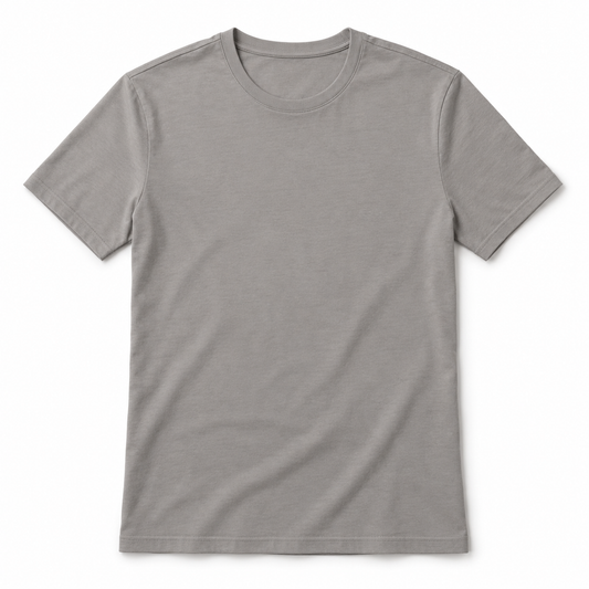 Youthrisewell Gray Soft Lounge Short Sleeve T-Shirt with Crew Neckline