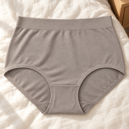 Youthrisewell Taupe High-Waist Seamless Comfort Briefs with Smooth Finish