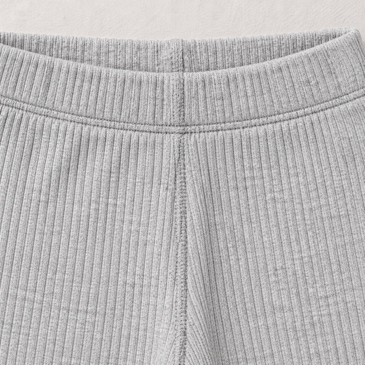 Youthrisewell Light Gray Ribbed Soft Lounge Pants with Cuffed Hem