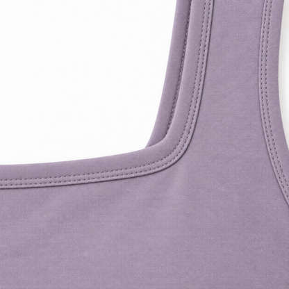 Youthrisewell Lavender Square-Neck Comfort Bralette with Wide Shoulder Straps