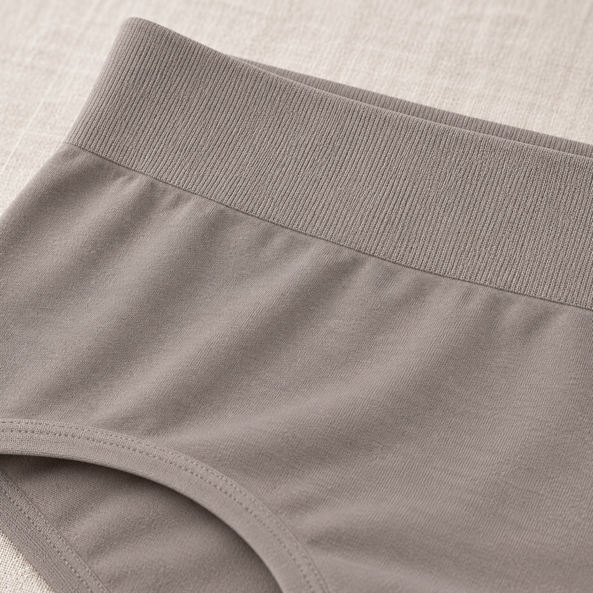 Youthrisewell Taupe High-Waist Seamless Comfort Briefs with Smooth Finish