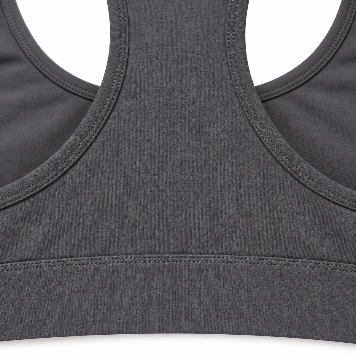 Youthrisewell Charcoal Racerback Comfort Bralette with Wide Underband