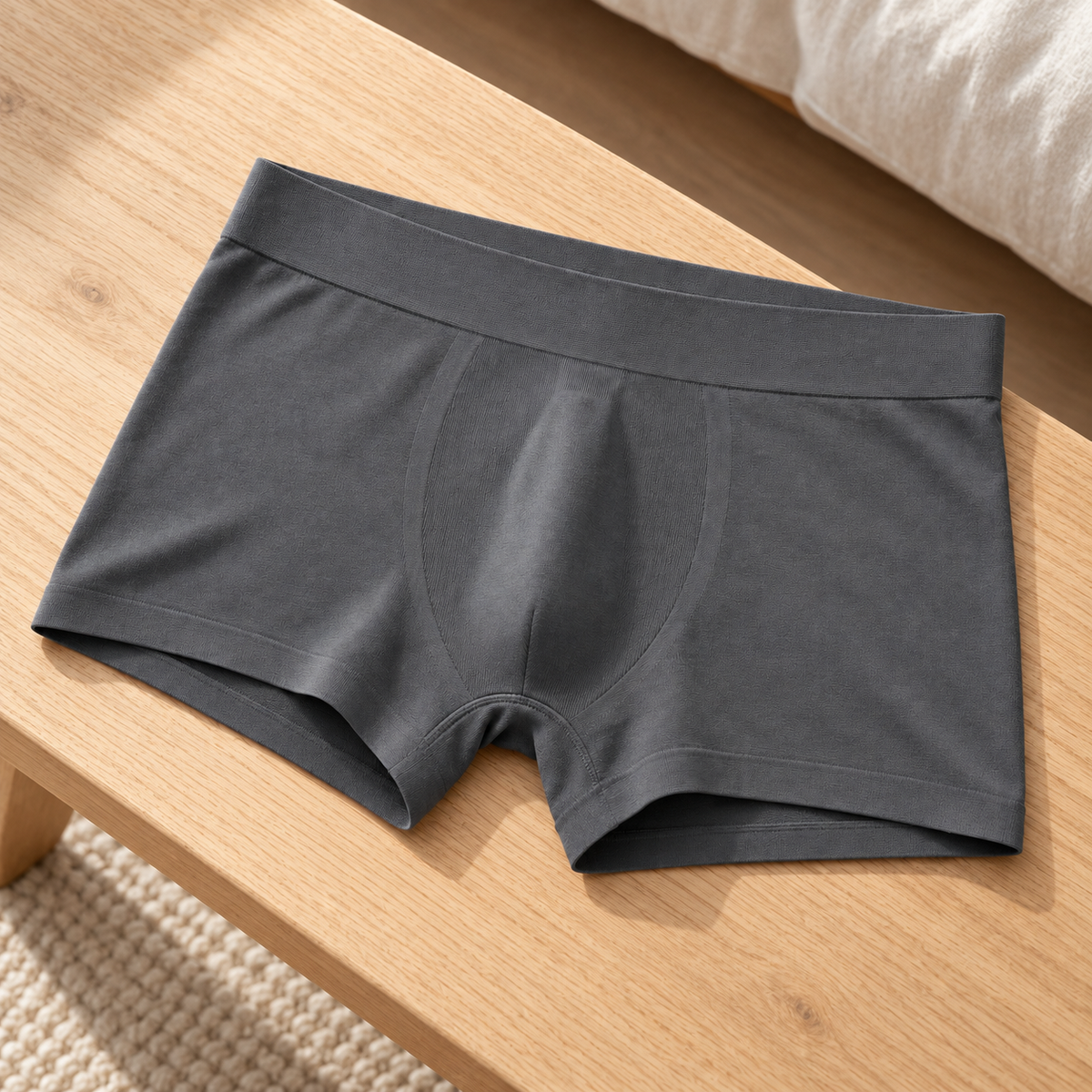 Youthrisewell Charcoal Seamless Comfort Boxer Briefs with Smooth Waistband