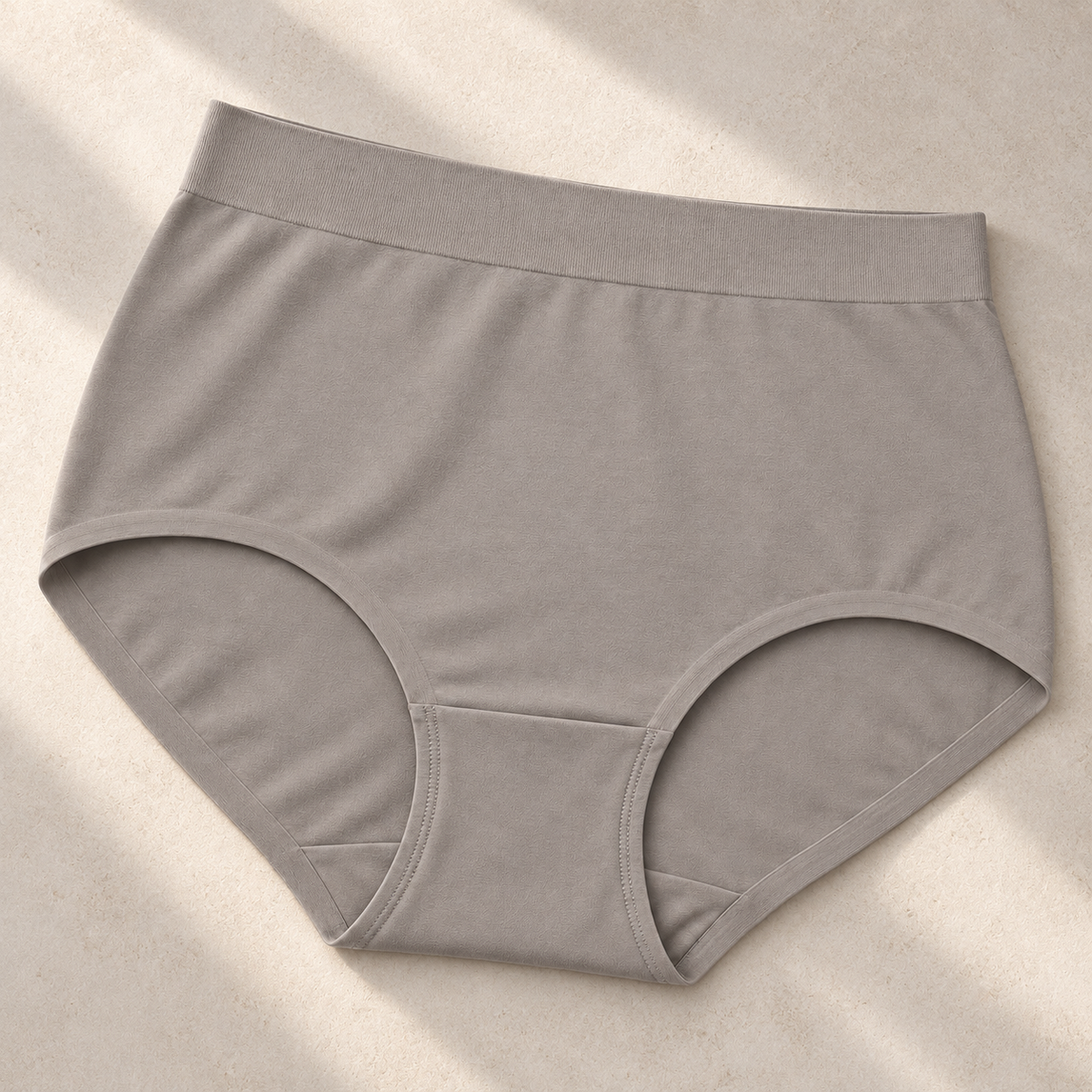 Youthrisewell Taupe High-Waist Seamless Comfort Briefs with Smooth Finish