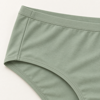 Youthrisewell Sage Green Mid-Rise Everyday Comfort Briefs