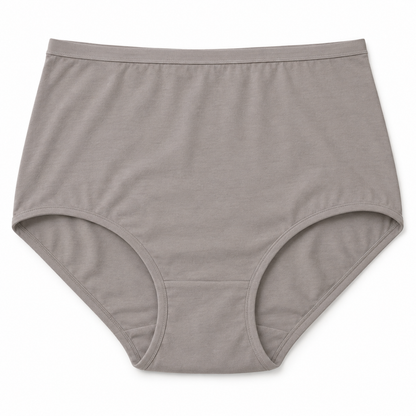 Youthrisewell Warm Stone Gray High-Waist Everyday Comfort Briefs