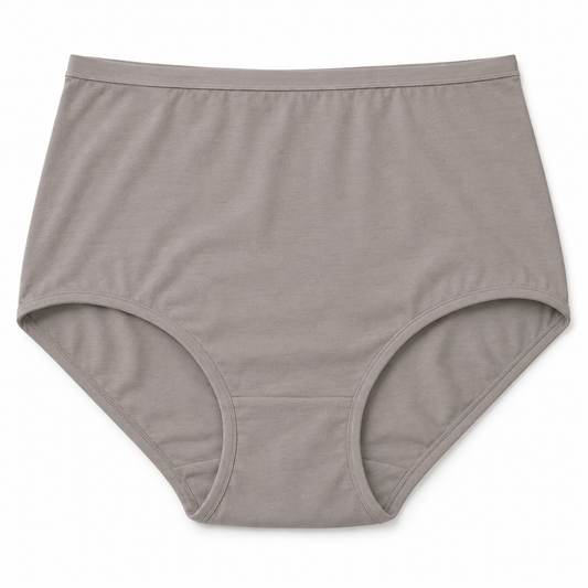 Youthrisewell Warm Stone Gray High-Waist Everyday Comfort Briefs