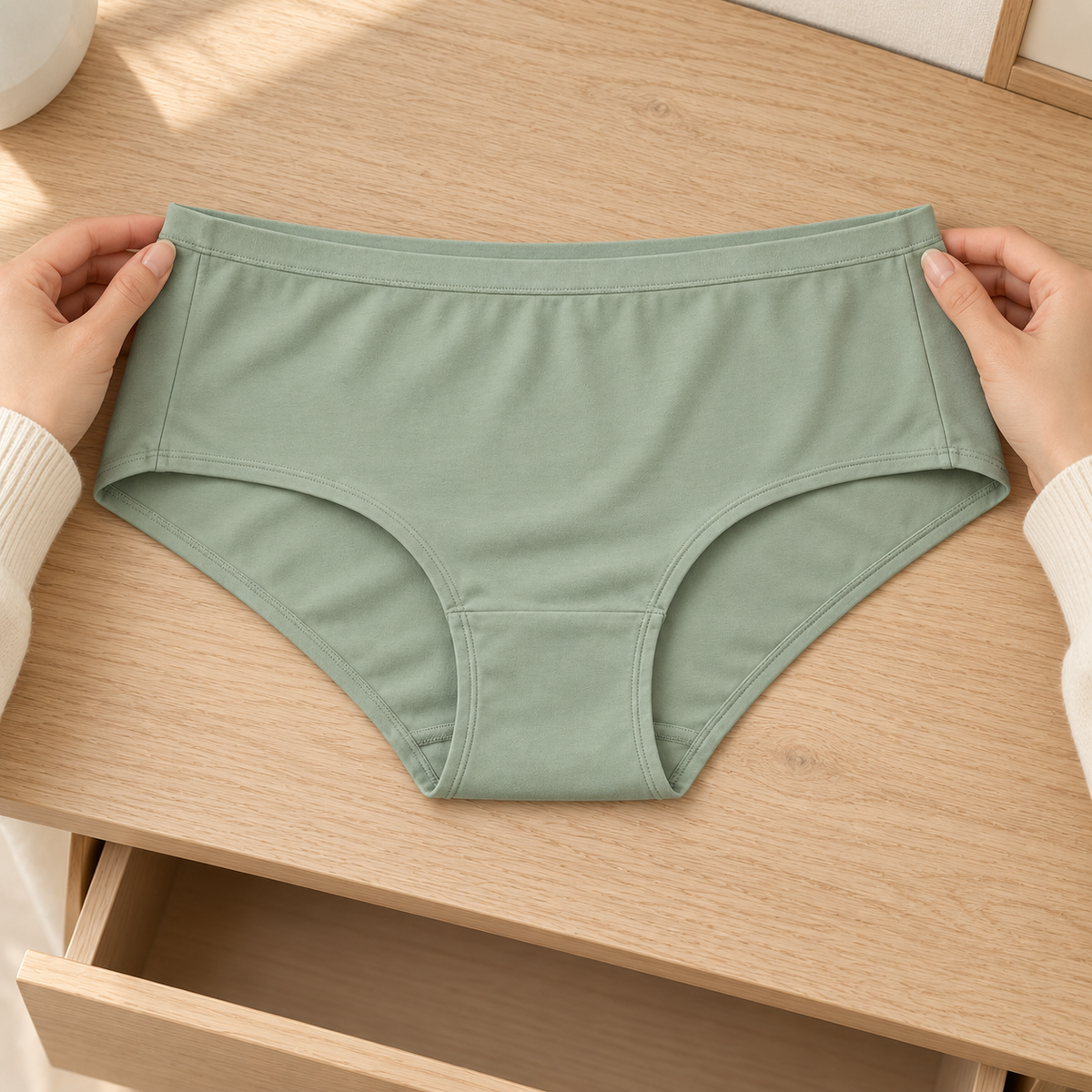 Youthrisewell Sage Green Mid-Rise Everyday Comfort Briefs