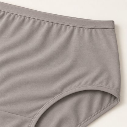 Youthrisewell Warm Stone Gray High-Waist Everyday Comfort Briefs