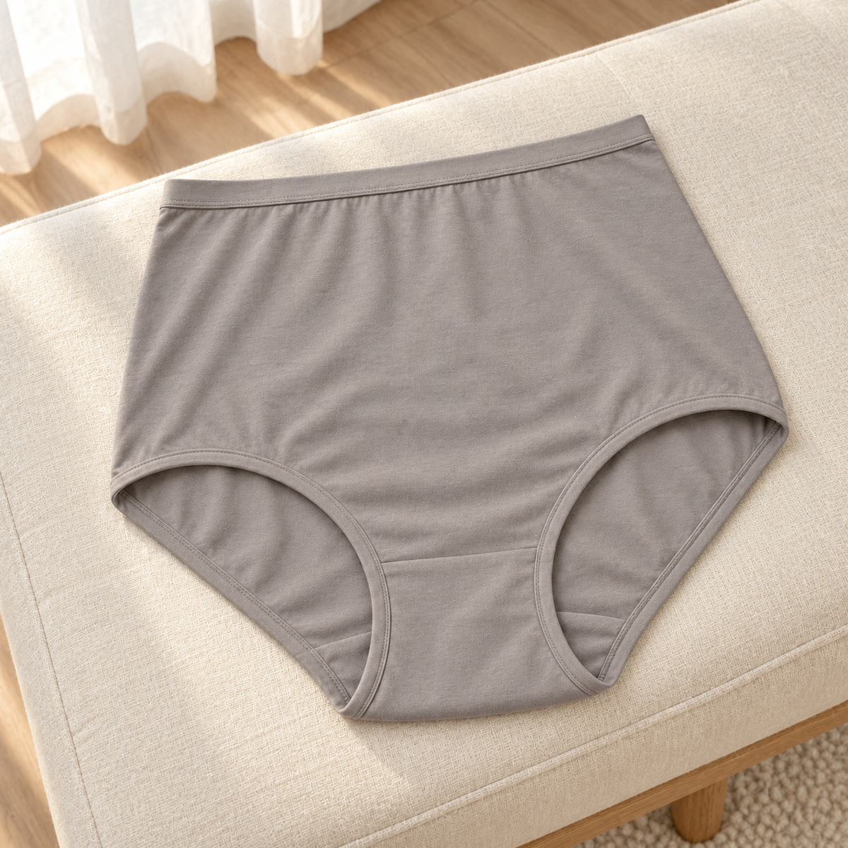 Youthrisewell Warm Stone Gray High-Waist Everyday Comfort Briefs
